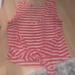 Red and white stripped tank top